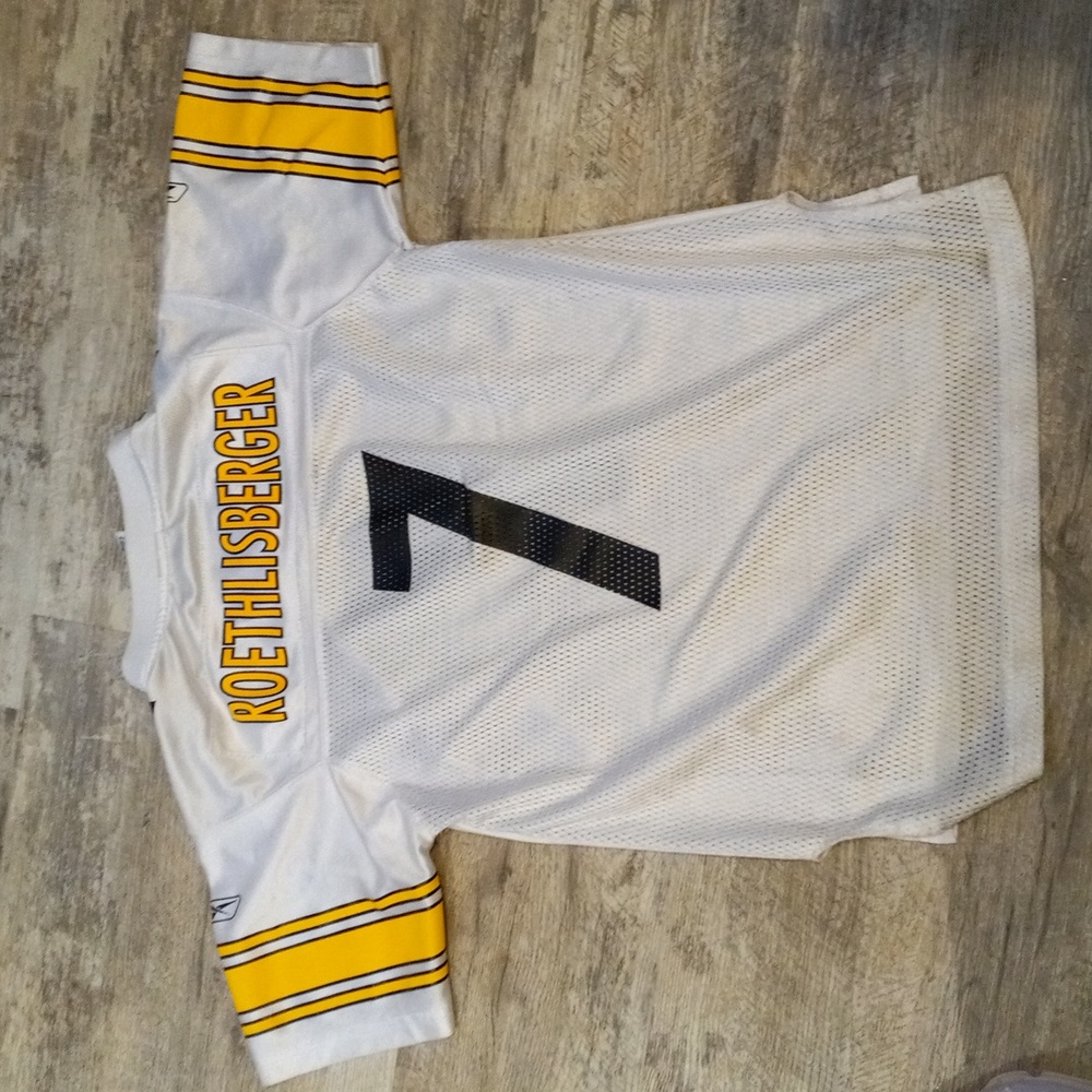 Pittsburgh Steeler quarterback roethlisburg jersey boys size 10-12 - Picture 1 of 4